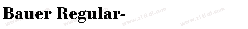 Bauer Regular字体转换